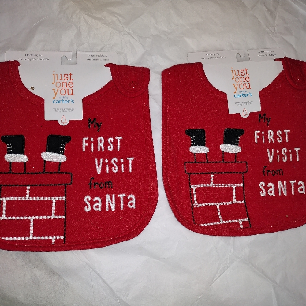 "my first" Santa visit bib